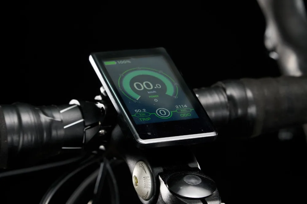 Pedaleze e-bike display console — studio detail