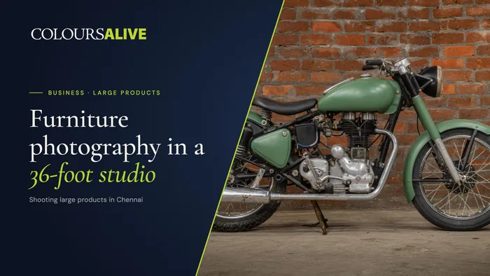Furniture Photography in Chennai: Shooting Large Products in a 36-Foot Studio