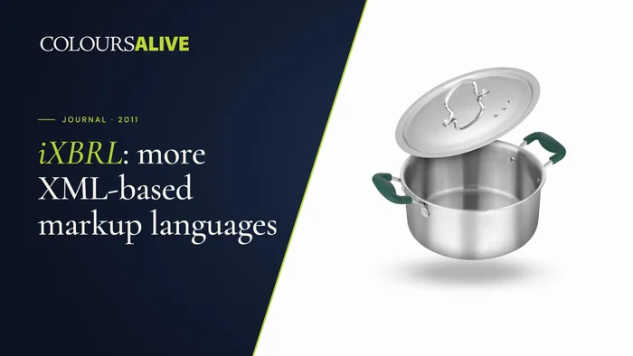 iXBRL - more XML based markup languages...