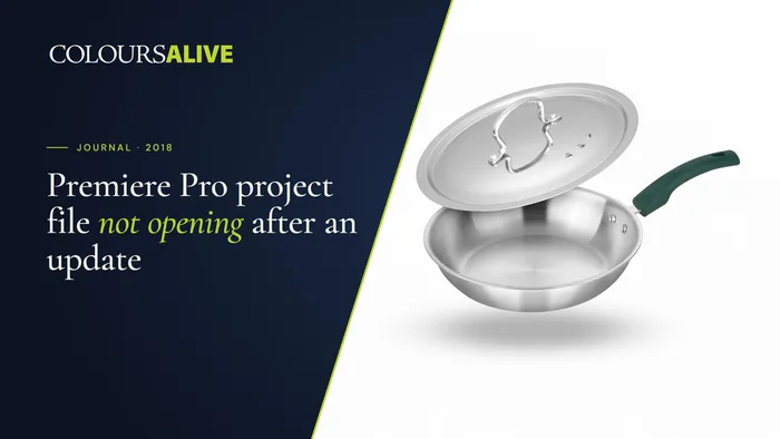 Premiere Pro Project file not opening after Premiere Software update