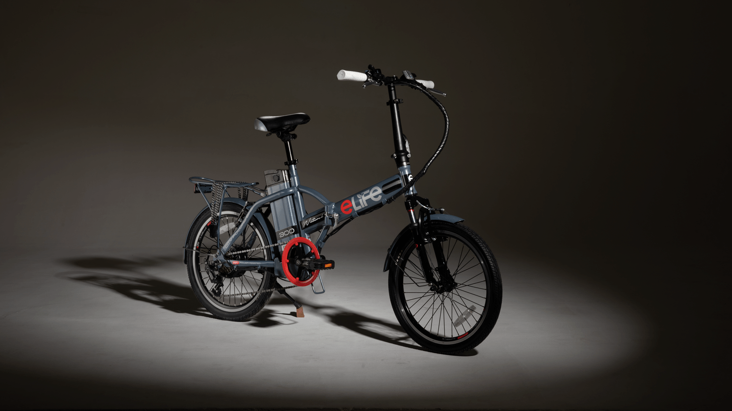 Bicycle photographed on a white background in a studio. Product image.